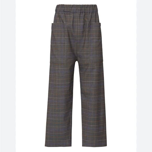 SEA New York Rowan Track pants pull on loose fit plaid workwear women’s RTR Sz 8 - Picture 4 of 11